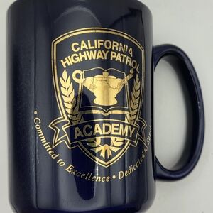 CALIFORNIA HIGHWAY PATROL ACADEMY Mug, Cobalt Blue Deep Etch, Sturdy and Flawles